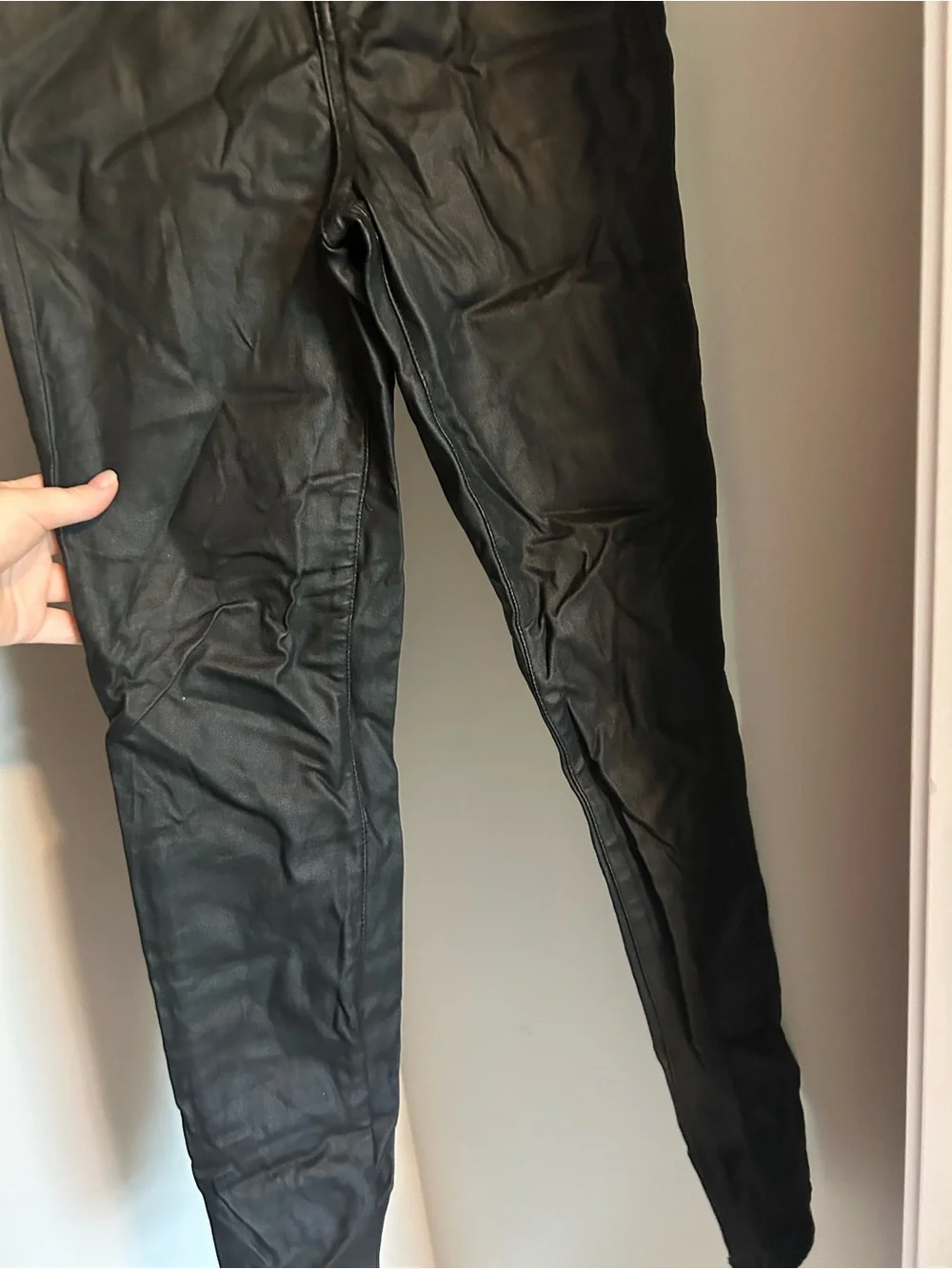 Black Faux Leather & Knit Pants Bundle